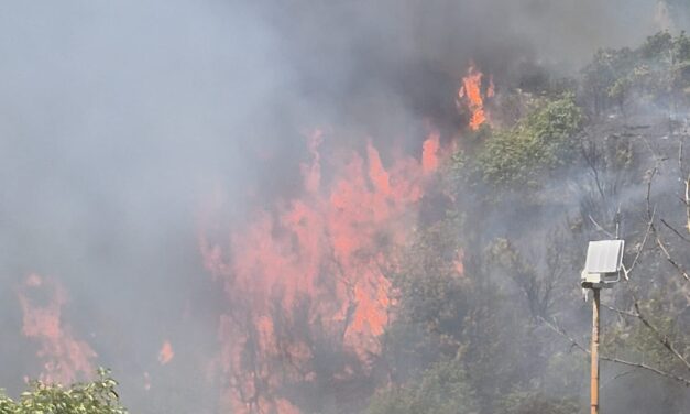 Fiamme a Montorio, incendio tra Santa Lucia e area del Vomano