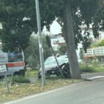 Tortoreto, pattuglia dei carabinieri esce di strada sulla Statale 16