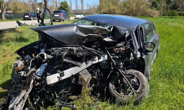 Incidente sulla Sp 8 a Sant’Omero, auto fuori strada