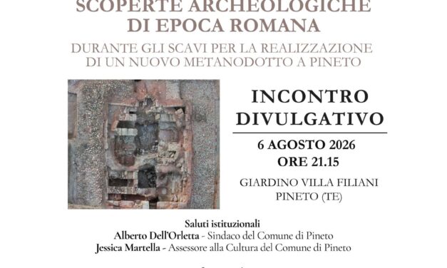 Pineto, serata pubblica sui ritrovamenti romani del metanodotto