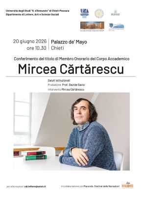Cărtărescu premiato dall’ateneo d’Annunzio a Chieti