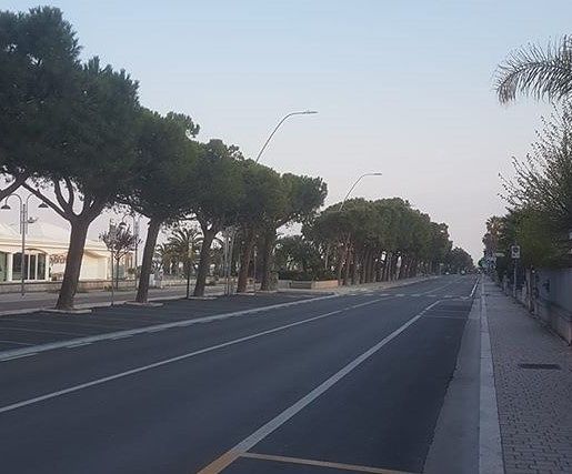 Tortoreto, lungomare centrale pedonale nel weekend