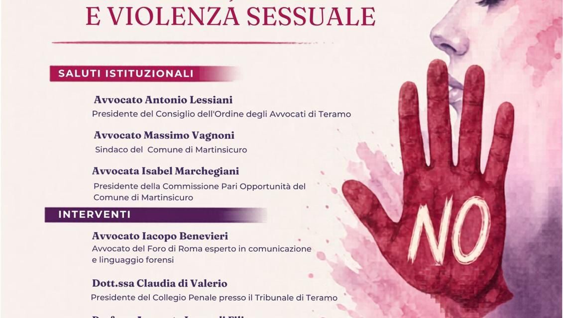 Consenso e violenza sessuale, incontro pubblico a Martinsicuro