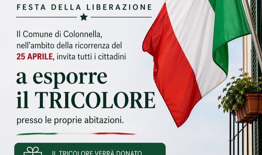 A Colonnella l’invito del sindaco: bandiere italiane per il 25 Aprile