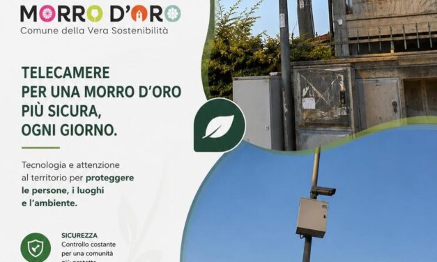 Morro d’Oro, nuove telecamere per la sicurezza urbana