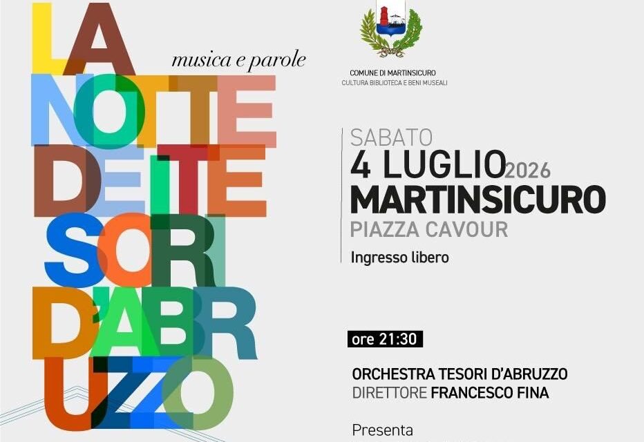 Martinsicuro celebra l’Abruzzo con una serata tra racconti e musica