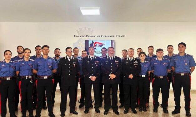 Teramo, altri 16 carabinieri assegnati ai presidi del territorio