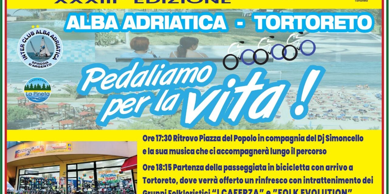 Solidarietà in bici tra Alba Adriatica e Tortoreto
