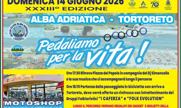 Solidarietà in bici tra Alba Adriatica e Tortoreto