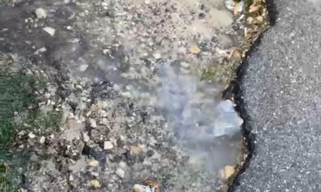 Tortoreto, acqua in strada da giorni in via Leonardo da Vinci