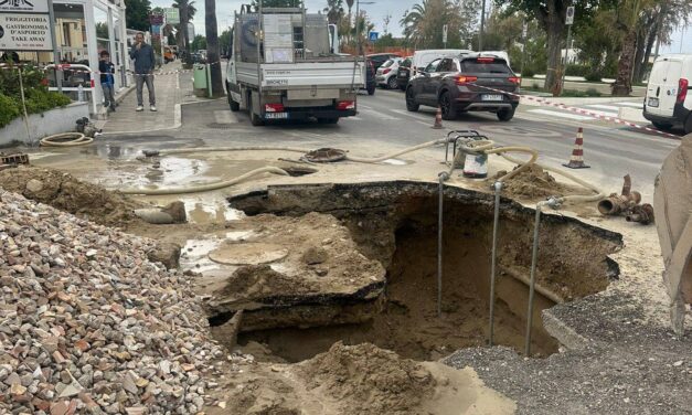 Alba Adriatica, guasto alla rete idrica dopo i lavori in via Trento