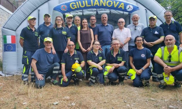 Protezione civile, addestramento a Cortino per i volontari di Giulianova