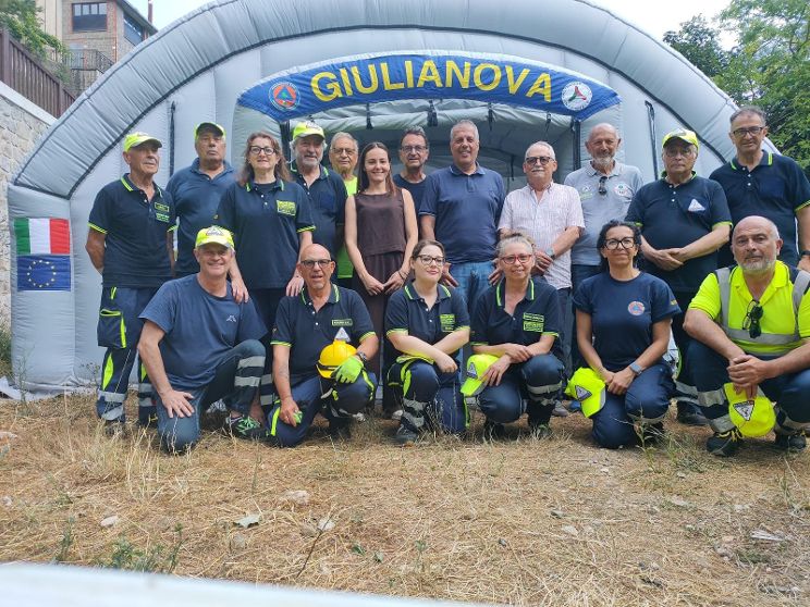 Protezione civile, addestramento a Cortino per i volontari di Giulianova