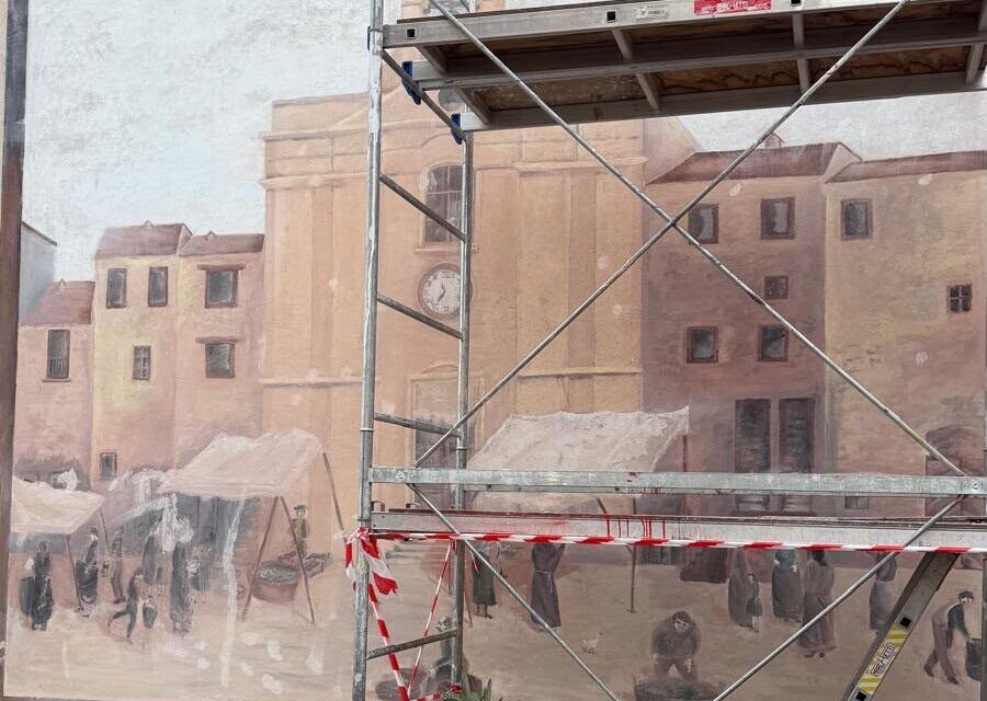 Sant’Omero, a luglio torna visibile il murale restaurato