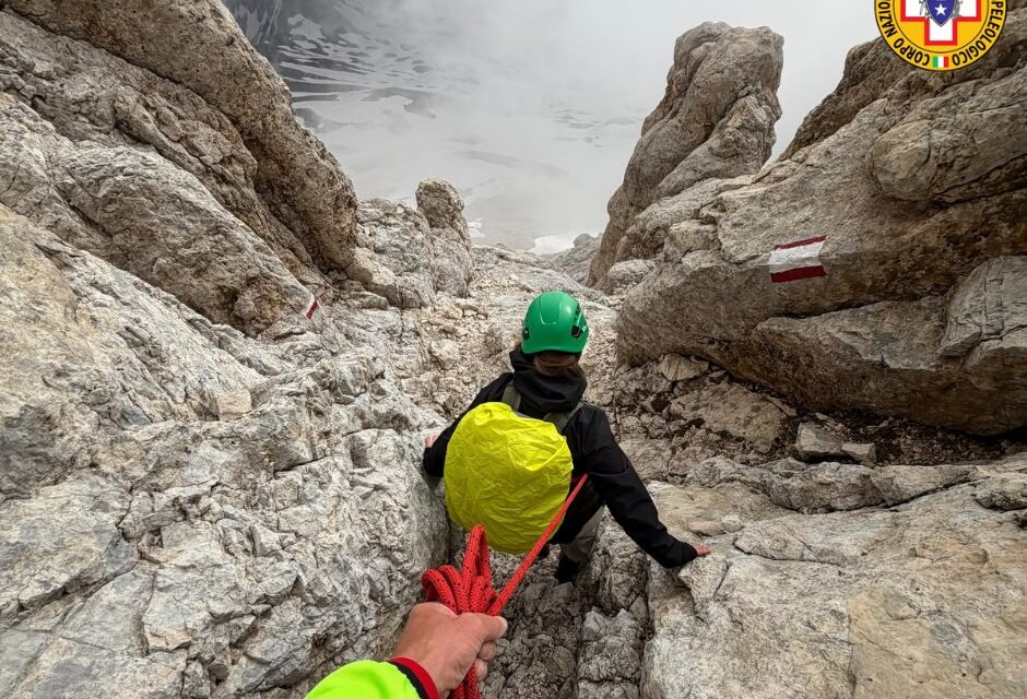 Gran Sasso, alpinista soccorsa sulla Direttissima