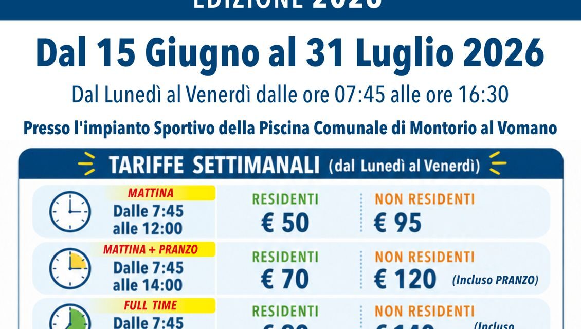 Estate a Montorio, camp comunale per bambini e ragazzi