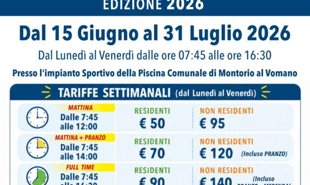 Estate a Montorio, camp comunale per bambini e ragazzi