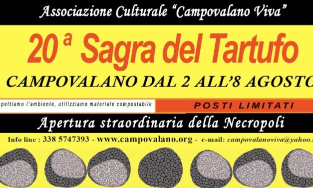 Torna la Sagra del tartufo a Campovalano dal 2 all’8 agosto