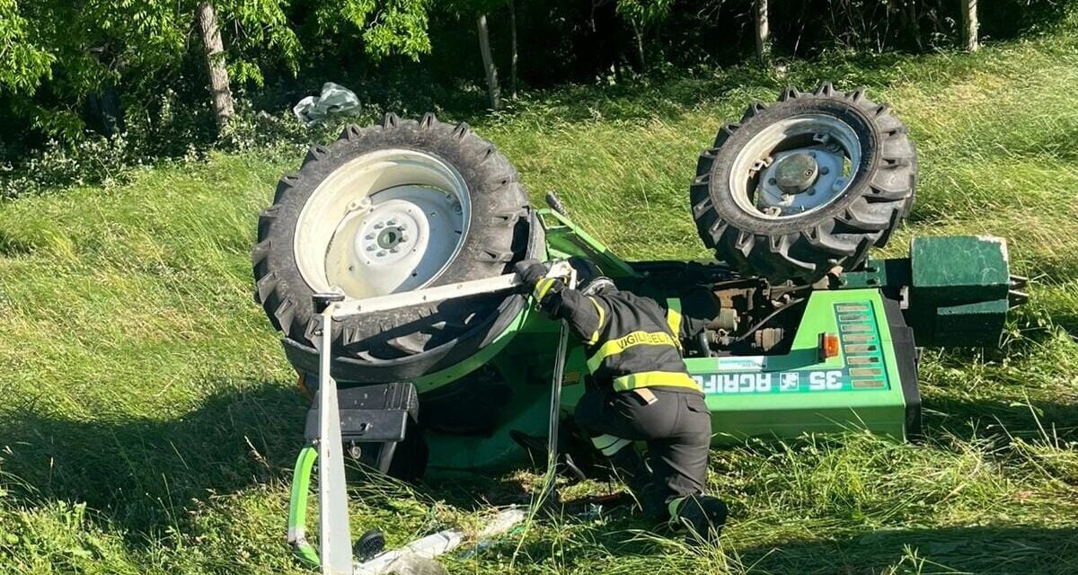 Trattore si capovolge a Valle Castellana, grave un 51enne