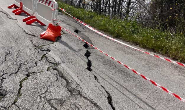 Colonnella, smottamento su via Truentina: traffico regolato