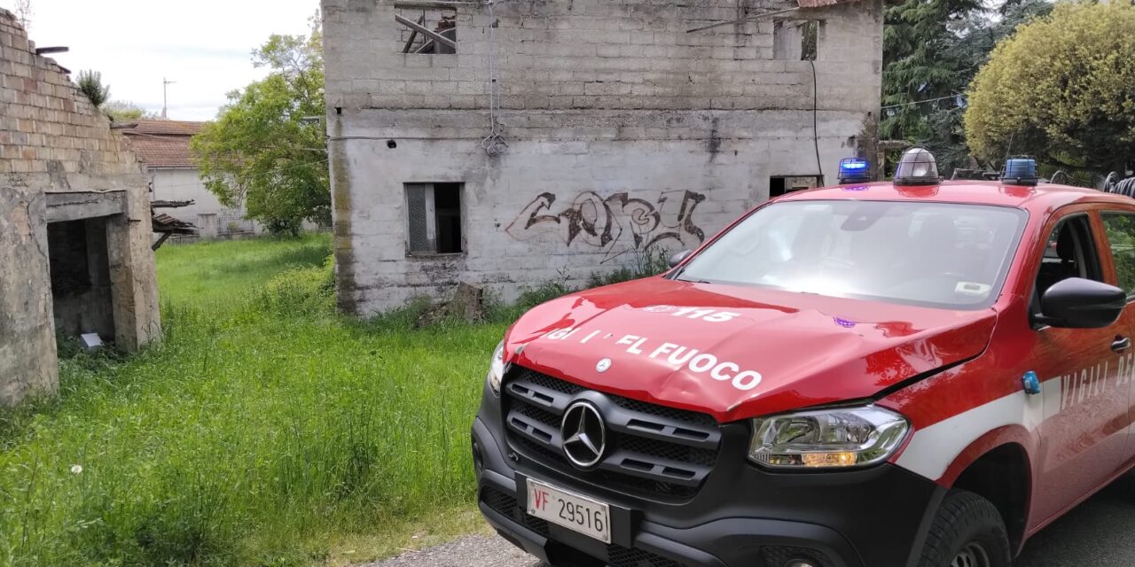 Sant’Omero, controlli a Villa Ricci dopo un rogo di sterpaglie