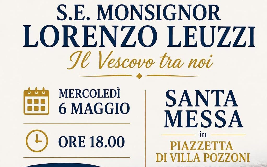 Giulianova, il vescovo Leuzzi a Villa Pozzoni per la messa in piazza
