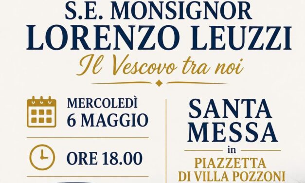 Giulianova, il vescovo Leuzzi a Villa Pozzoni per la messa in piazza
